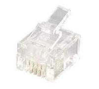 Equip - Connettore modulare Western 6P6C RJ12, 100 pezzi Connettore RJ12 6P4C
