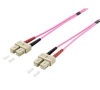 Equip Fiber optic cable SC->SC 50/125mμ 3.00m Multimode Duplex Violet Polybag 3,