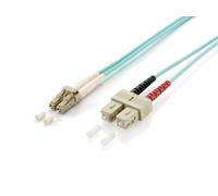 Equip Fiber Optic Patch Cable LC->SC 50/125mμ 10.00m Multimode Duplex Turquoise