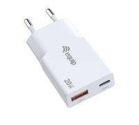 Alimentatore 20W Gan 2 Porte Slim W 1*Usb C+1*Usb A Qc+Pd3.0