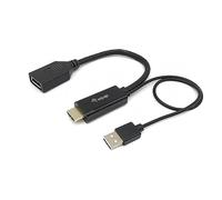 Equipaggia l'adattatore HDMI a DisplayPort attivo maschio/femmina 15 cm nero
