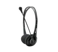 Equip - Headset Life Conexion Jack 3.5mm - Microfono flexible - Control de volumen - Incluye adaptador 1 a 2 Jacks 3.5mm - Negro