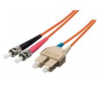 Equip LWL-Patchkabel-Glasfaserkabel (ST->SC 5.00m Singlemode Duplex OS2 gelb Pol
