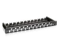 Equip Patch Panel Cat6a Unshielded 24x Keystone Black