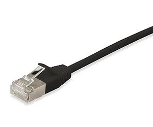 EQUIP PATCHKABEL SLIM RJ45 S/FTP CAT6A/10GS 0.25M SCHW.