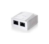 equip - presa a muro - RJ-45 X 2 - bianco RAL 9003