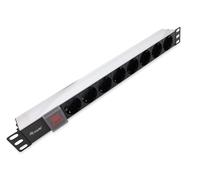 Equip Steckdosenleiste 19(1HE)8fach Schukon. 1.8m NUOVO