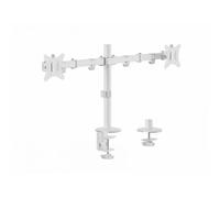 Equip Supporto da tavolo snodato 650167 per doppio monitor 17"-32" Bianco