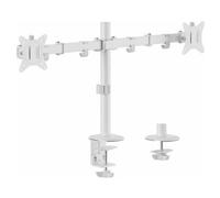 Equip Supporto da tavolo per 2 schermi 17"-32" Braccio inclinabile e girevole 100x100 mm 360 Bianco