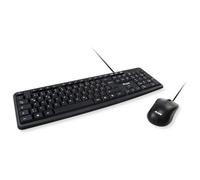 Equip Tastiera combinata cablata con mouse, nero, PT