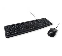 EQUIP - Tastiera combinata con cavo e mouse, colore: Nero