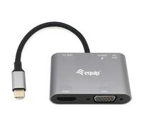 Equip Adattatore multifunzione USB-C 5 in 1, HDMI, VGA (HD15), PD 100W, USB3.0, AUX