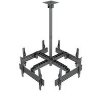 Equipaggia 650372 Supporto da soffitto per TV quadrupla 32"/65" VESA 600x400 Max 120Kg