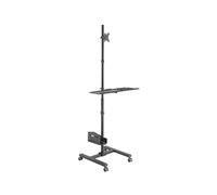 Equipaggia la workstation mobile da 17 "-32" con un monitor - auto multimediale - nero - plastica - acciaio inossidabile - PC -