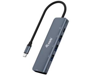 Equipaggia l'adattatore da USB-C a HDMI 4K/USB-C PD/2x USB 3.2 nero