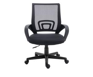 Equipaggia una sedia da ufficio ergonomica in rete nera