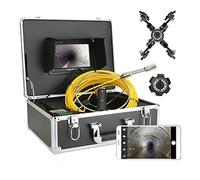 Equipaggiamento di ispezione del tubo della fotocamera fognaria con monitoraggio da 7 pollici wifi wireless DVR 20m/30m/40m/50m Videocamera for l'ispezione dei tubi, IP68 HD 1000TVL Con 1 2 pezzi LED