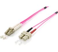 Equipaggiamento Pro - Cavo patch - SC Multi -Mode (M) a LC Multi -MODE (M) - 15 m - Fibra di vetro - 50/125 Micrometro - OM4 - NEW