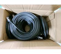 Equipaggiare il cavo patch gatto. 6 (VPE 50 pezzi) s/ftp 2x rj45 lszh nero 3.0m NEW