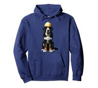 Equipaggio da costruzione con elmetto rigido giallo del Greater Swiss Mountain Dog Felpa con Cappuccio