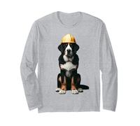 Equipaggio da costruzione con elmetto rigido giallo del Greater Swiss Mountain Dog Maglia a Manica