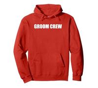 Equipaggio dello Sposo Felpa con Cappuccio, Unisex per Adulti, Rosso, M