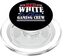 Equipaggio di gioco veterano con bandiera americana rossa bianca e blu PopSockets PopGrip per MagSafe