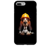 Equipaggio di operai edili con cappello rigido giallo Basset Hound Dog Custodia per iPhone 7 Plus/8 Plus