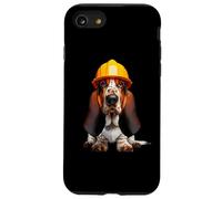 Equipaggio di operai edili con cappello rigido giallo Basset Hound Dog Custodia per iPhone SE (2020) / 7 / 8
