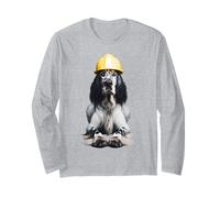 Equipaggio di operai edili con cappello rigido giallo per cane setter inglese Maglia a Manica