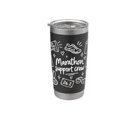 Equipaggio di supporto per la maratona, 42,2 miglia, maratoneta che fa jogging Bicchiere termico in acciaio inox doppia parete