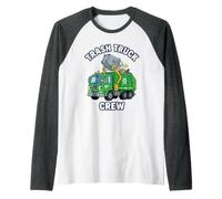 Equipaggio Garbage Driver Sanitation Worker Umorismo Ragazzo Bambino Maglia con Maniche Raglan