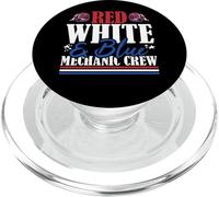 Equipaggio meccanico veterano bandiera americana rossa bianca e blu PopSockets PopGrip per MagSafe