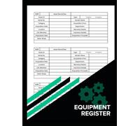 Equipment Register Log Book: Fixed Asset Register & Inventory Tracking Log for Business Equipment | Asset Management Record for Warranties, Insurance, ... & Disposal | Large 8.5 x 11 Inch, 100 Pages