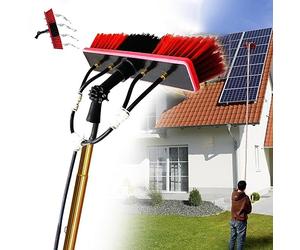 Equipo De Limpieza De Ventanas, Kit De Limpieza para El Hogar con Poste De Exteón De 3 M A 12 M, Herientas De ado con Paneles Solares, Cepillo Limpiado