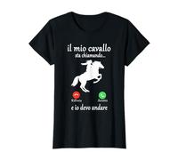 Equitazione Cavalli Ragazza Il Mio Cavallo Sta Chiamando Maglietta