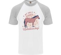 Equitazione Cavallo La Mia Unica Relazione Stabile Maglietta Baseball Uomo S/S