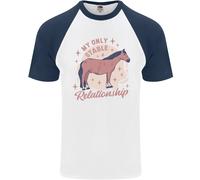 Equitazione Cavallo La Mia Unica Relazione Stabile Maglietta Baseball Uomo S/S