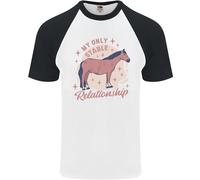 Equitazione Cavallo La Mia Unica Relazione Stabile Maglietta Baseball Uomo S/S