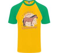 Equitazione Cavallo La Mia Unica Relazione Stabile Maglietta Baseball Uomo S/S