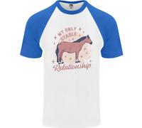 Equitazione Cavallo La Mia Unica Relazione Stabile Maglietta Baseball Uomo S/S