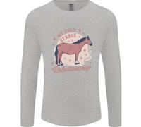 Equitazione Cavallo La Mia Unica Relazione Stabile Uomo Manica Lunga T-Shirt
