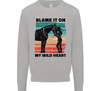 Equitazione Cavallo Monta Il Mio Cuore Selvaggio Uomo Felpa Maglione