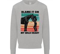 Equitazione Cavallo Monta Il Mio Cuore Selvaggio Uomo Felpa Maglione