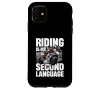 Equitazione è il mio secondo stile di vita per motociclisti Custodia per iPhone 11