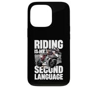 Equitazione è il mio secondo stile di vita per motociclisti Custodia per iPhone 13 Pro