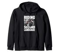 Equitazione è il mio secondo stile di vita per motociclisti Felpa con Cappuccio