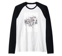 Equitazione è il mio secondo stile di vita per motociclisti Maglia con Maniche Raglan