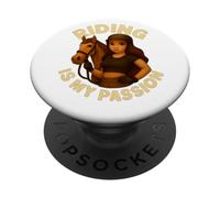 equitazione è la mia vita io amore cavalli ragazza equitazione PopSockets PopGrip Adesivo