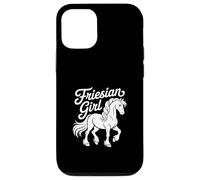 Equitazione Frisone Ragazza cavallo orgoglio di razza Cavallo Custodia per iPhone 12/12 Pro